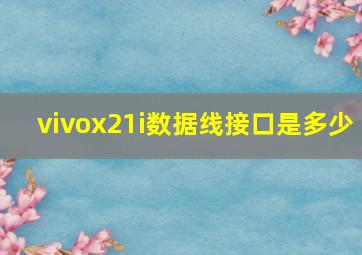 vivox21i数据线接口是多少