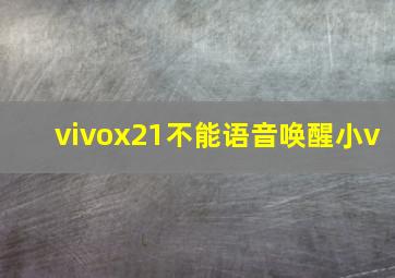 vivox21不能语音唤醒小v