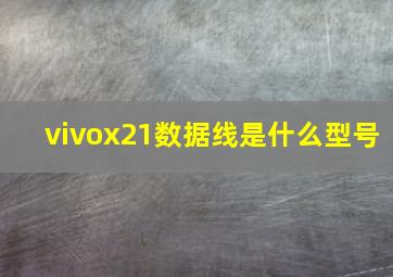 vivox21数据线是什么型号