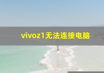 vivoz1无法连接电脑