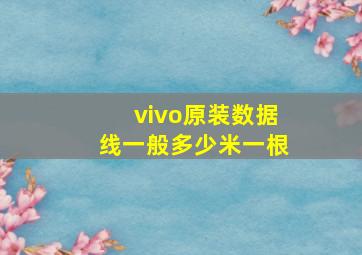 vivo原装数据线一般多少米一根