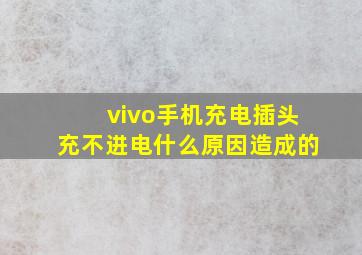 vivo手机充电插头充不进电什么原因造成的