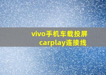 vivo手机车载投屏carplay连接线