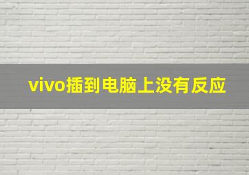 vivo插到电脑上没有反应