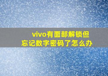 vivo有面部解锁但忘记数字密码了怎么办