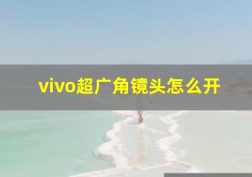 vivo超广角镜头怎么开