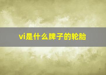 vi是什么牌子的轮胎