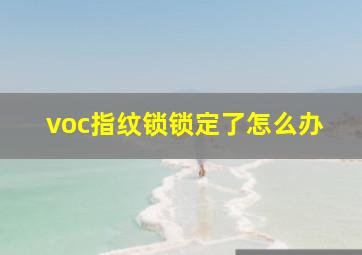 voc指纹锁锁定了怎么办