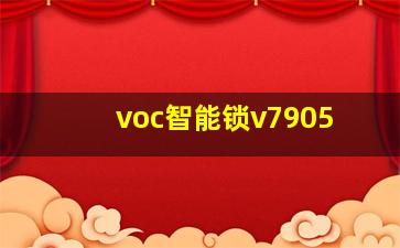 voc智能锁v7905