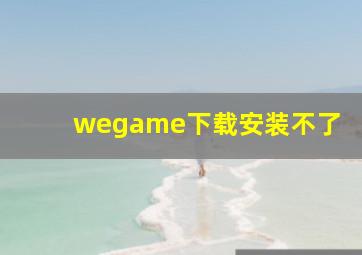 wegame下载安装不了