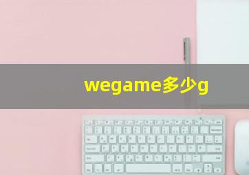 wegame多少g