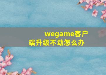 wegame客户端升级不动怎么办