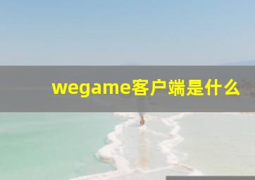 wegame客户端是什么