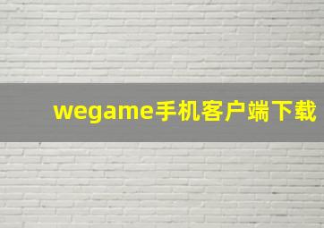 wegame手机客户端下载