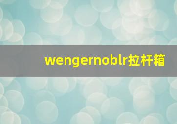 wengernoblr拉杆箱