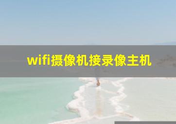 wifi摄像机接录像主机