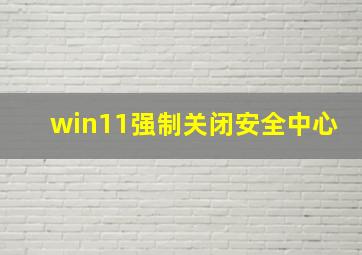 win11强制关闭安全中心