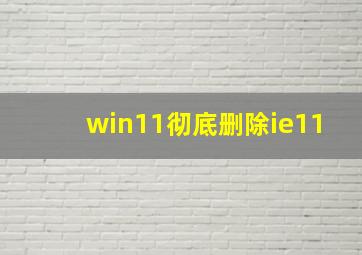 win11彻底删除ie11