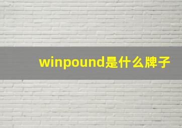 winpound是什么牌子