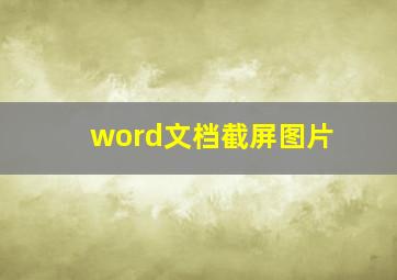 word文档截屏图片