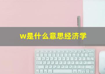 w是什么意思经济学