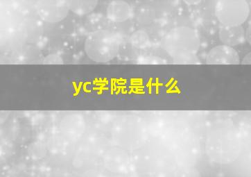 yc学院是什么