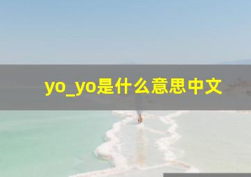 yo_yo是什么意思中文