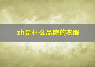 zh是什么品牌的衣服