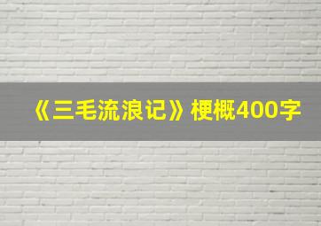 《三毛流浪记》梗概400字