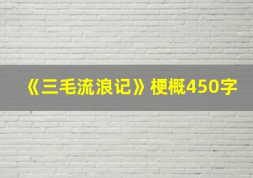 《三毛流浪记》梗概450字