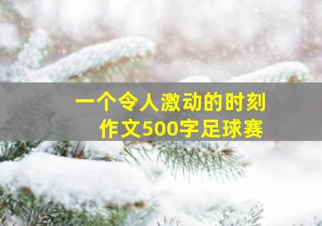 一个令人激动的时刻作文500字足球赛