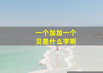 一个加加一个贝是什么字啊