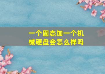 一个固态加一个机械硬盘会怎么样吗