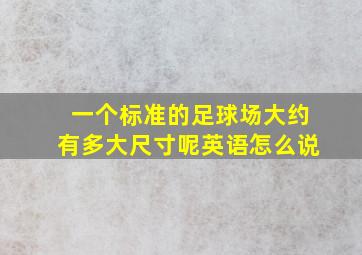 一个标准的足球场大约有多大尺寸呢英语怎么说