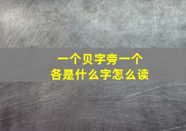 一个贝字旁一个各是什么字怎么读