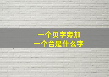 一个贝字旁加一个台是什么字