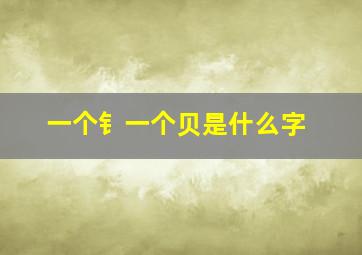 一个钅一个贝是什么字