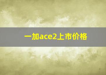 一加ace2上市价格