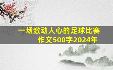 一场激动人心的足球比赛作文500字2024年