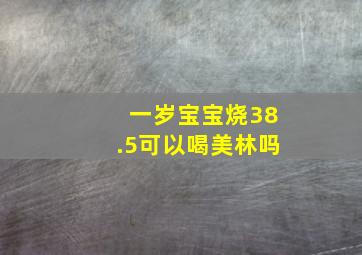 一岁宝宝烧38.5可以喝美林吗