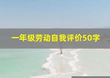 一年级劳动自我评价50字