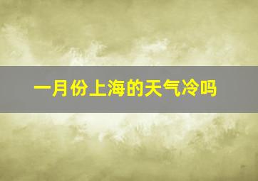 一月份上海的天气冷吗