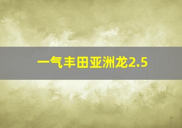 一气丰田亚洲龙2.5