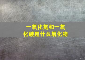 一氧化氮和一氧化碳是什么氧化物