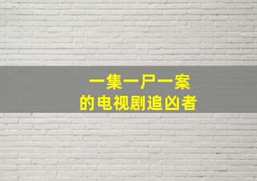 一集一尸一案的电视剧追凶者