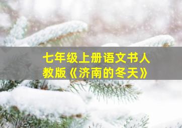 七年级上册语文书人教版《济南的冬天》