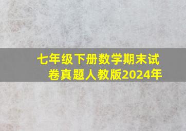 七年级下册数学期末试卷真题人教版2024年