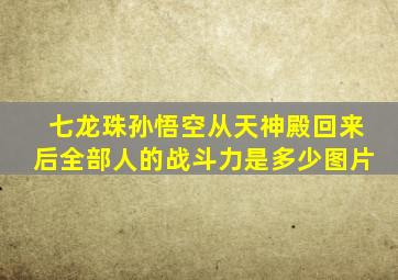 七龙珠孙悟空从天神殿回来后全部人的战斗力是多少图片