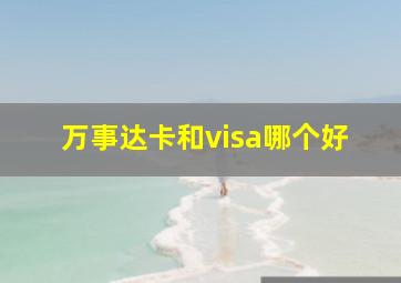 万事达卡和visa哪个好