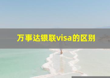 万事达银联visa的区别